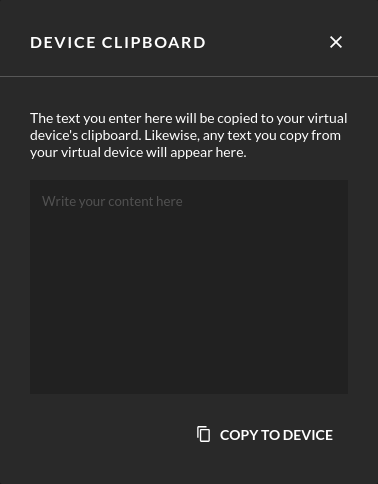 Clipboard widget window